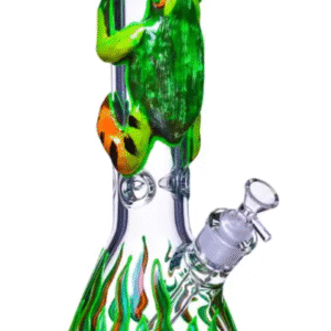 FROG DA SMOKER – 12.5″ GLOW IN THE DARK BEAKER BONG